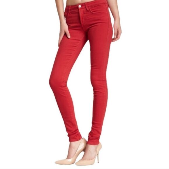 Joe's Jeans Red The Skinny Jeans (26) - Picture 1 of 7